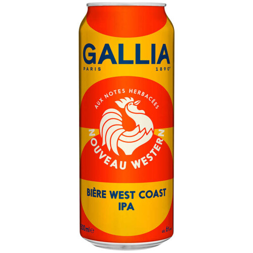 Gallia Nouveau Western Bière West Coast IPA non filtrée 50cl