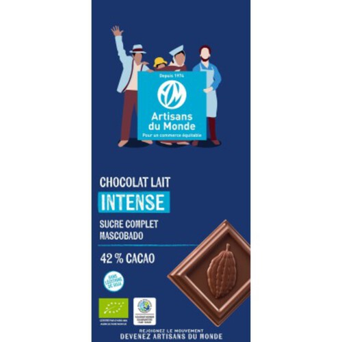 [Par Naturalia] Artisans Du Monde Chocolat Au Lait Intense 42% 100G Bio