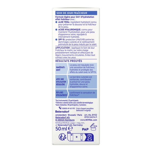 Nivea Soin de Jour Hydratant Fraîcheur Magnolia Peaux Normales 50ml