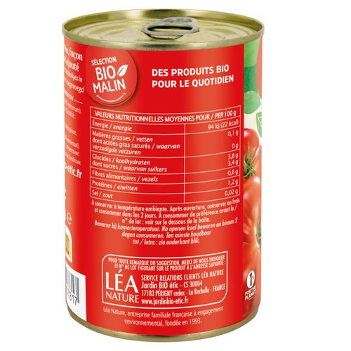 Jardin Bio Concassé de Tomates Bio 400g