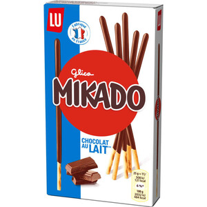 Lu Mikado Biscuits nappés au Chocolat au Lait 90g