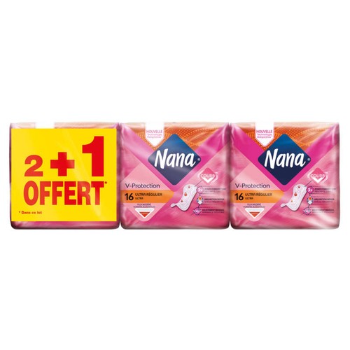 Nana serviettes hygiéniques ultra régulier x48 (2+1 gratuit)