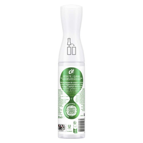 Cif Infinite+Clean Spray Multi-Usages Nettoyage sans Efforts 280ml