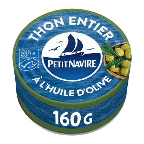 Petit Navire Thon Entier Msc Huile D'Olive Vierge Extra 160G