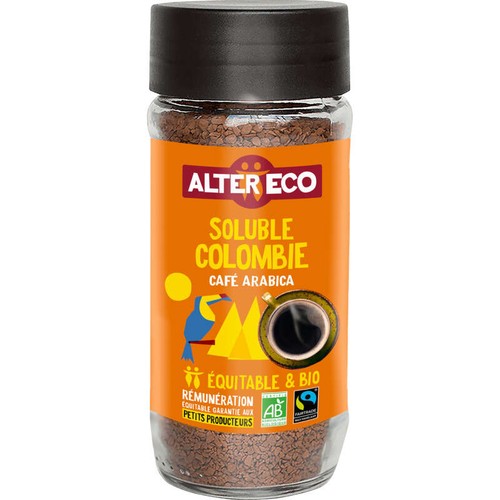 Alter Eco Pur Arabica Café Soluble Corsé Et Fruité Bio 100g