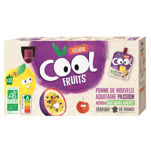 [Par Naturalia] Vitabio Cool Fruits Pomme Passion Acérola 12x90g