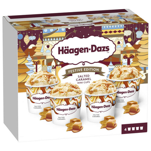 Häagen-Dazs Glaces caramel beurre salé 4x81g