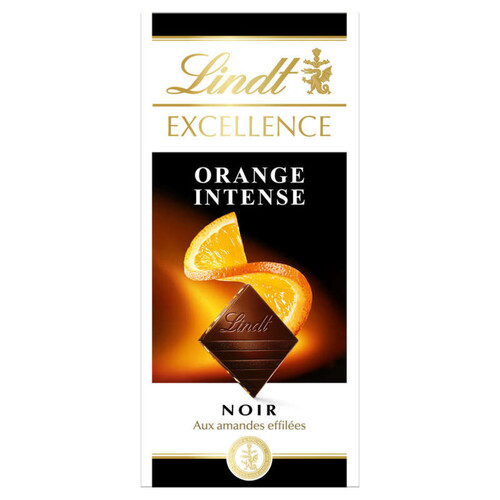 Lindt Excellence Tablette Chocolat Noir Orange Intense - 100 g