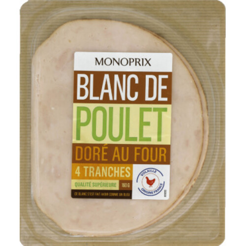 Monoprix Blanc de Poulet 4 tranches 160g