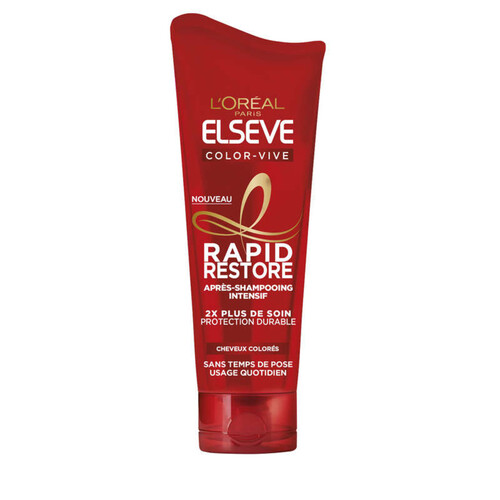L'Oréal Paris Elseve Color-Vive Rapid Restore Après-Shampooing Intensif Cheveux Colorés 180ml