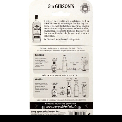 Gibson's London Dry Gin 37.5% Blister 20cl