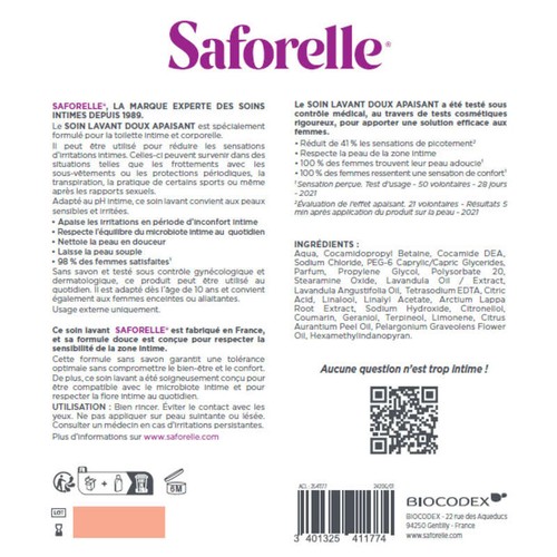 [Para] Saforelle Soin Lavant Doux 2x250ml