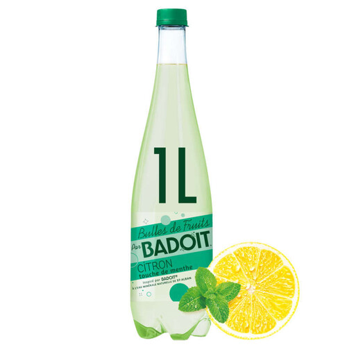 Badoit Bulles de Fruits Citron touche de Menthe 1L