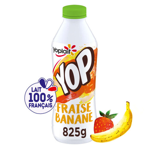 Yoplait yop yaourt a boire parfum fraise banane bouteille 825g
