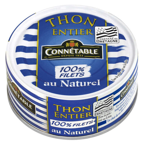 Connétable Thon Entier 100% Filet au Naturel
