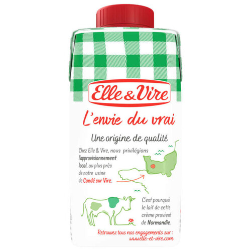 Elle & Vire Crème Entière De Normandie Fluide Et Onctueuse 3X20Cl