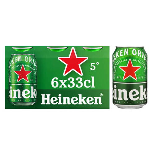 Heineken Bière Blonde Canettes 6x33cl