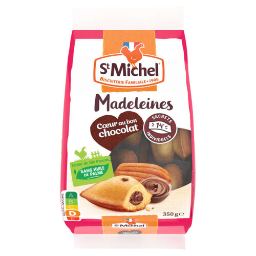 St Michel Madeleines fourrées chocolat 350 g