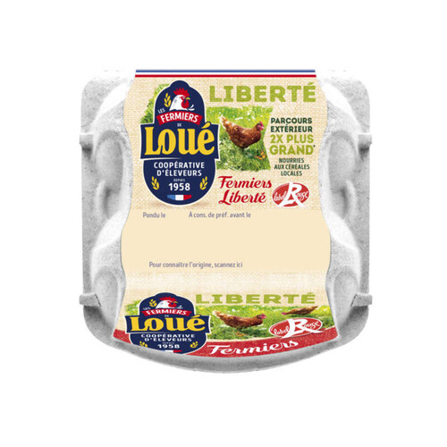 Loué Oeufs fermiers de poules élevées en liberté x4