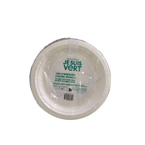 Monoprix Vert Assiettes Blanches Bio X20 23Cm