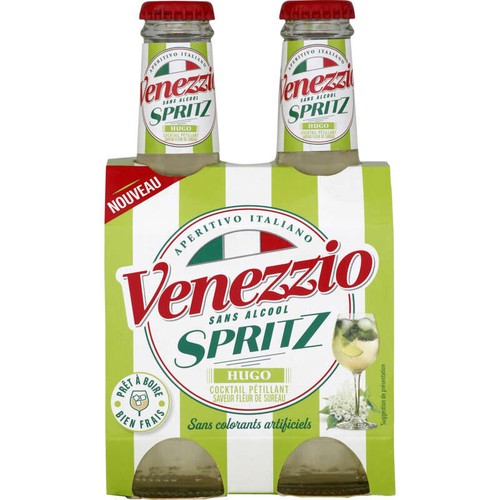 Venezzio Spritz Hugo Cocktail sans alcool pétillant 0° 4x20cl