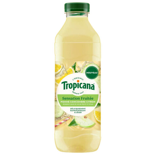 Tropicana sensation fruitée pomme concombre & citron 1L