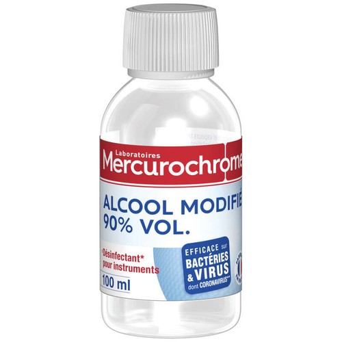 Mercurochrome Alcool Modifié 90% Vol 100ml