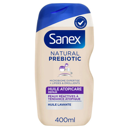 Sanex gel douche natural prebiotic huile atopicare 400ml