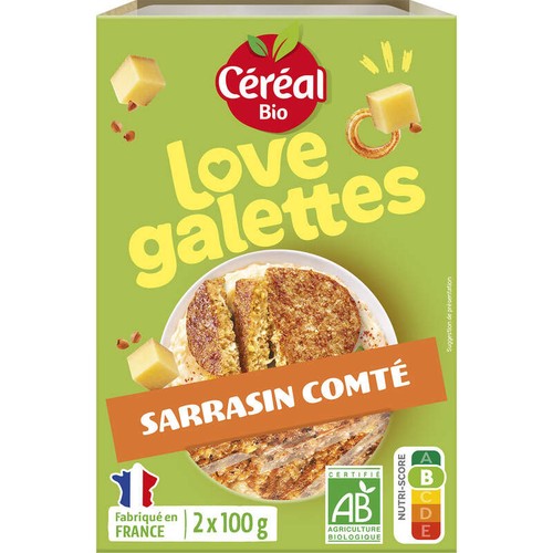 Céréal Bio Frais Galettes Sarrasin Comté 200g
