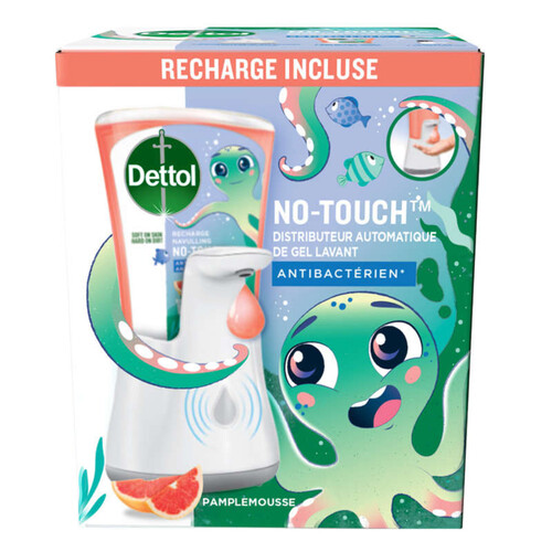 Dettol No-Touch Distributeur automatique Gel lavant mains Pamplemousse 250ml
