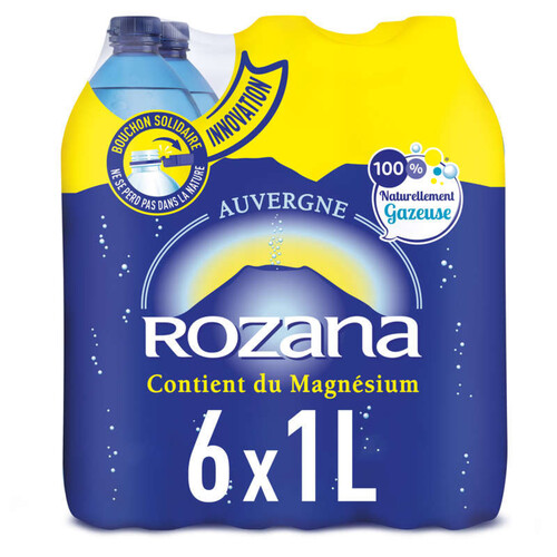 Rozana eau minérale gazeuse le pack de 6x1L
