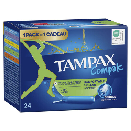 Tampax Compak Tampons Avec Applicateur Super X24