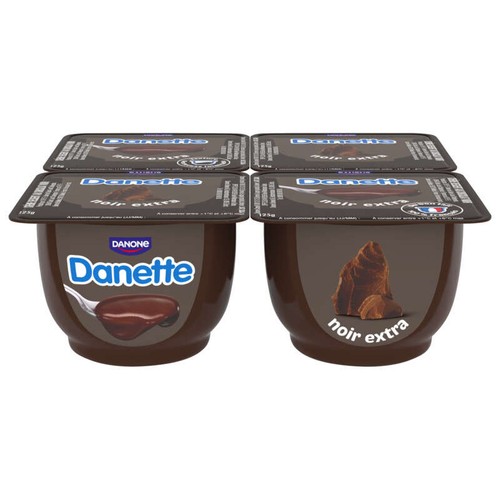 Danette Crème Dessert Chocolat Noir Extra 4x125g