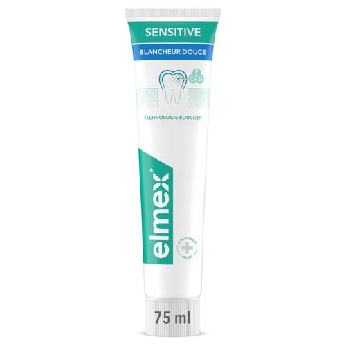 Elmex Dentifrice Sensitive Blancheur 0% colorants 75ml