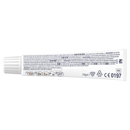Fixodent Crème Adhésive Pour prothèses Complete Goût Neutre 70ml