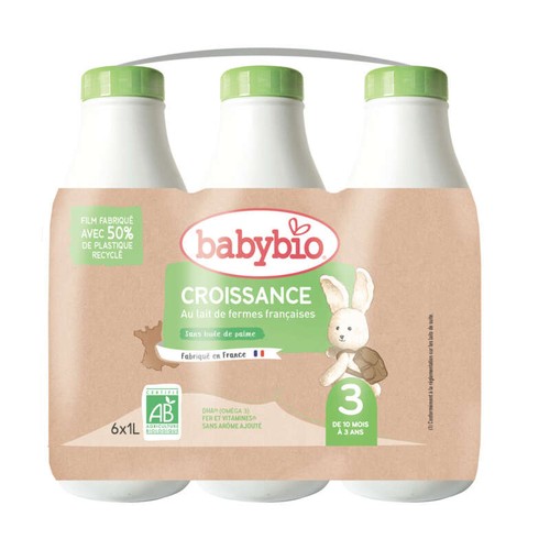 [Par Naturalia]  Babybio BB Croissance Lait Liquide dès 10 mois 6x1L