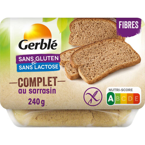 Gerblé Pain Complet au Sarrasin Sans Gluten & Sans Lactose 230g