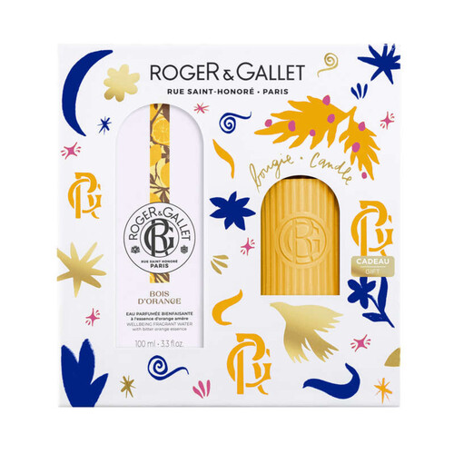 Roger & Gallet Coffret Eau parfumée Bois d'Orange et bougie