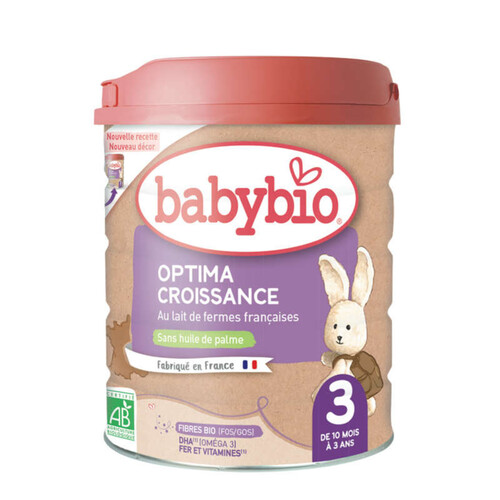 [Par Naturalia] Babybio Optima Croissance 3 Lait en poudre de 10 mois à 3 ans 800g