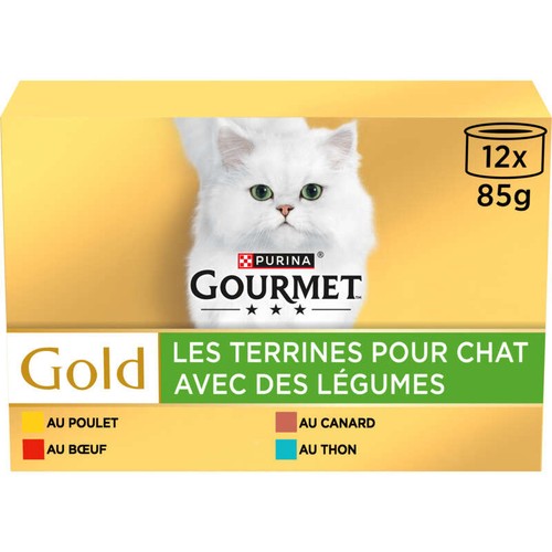 Purina Gourmet Gold Les Terrines Aux Légumes 12x85g