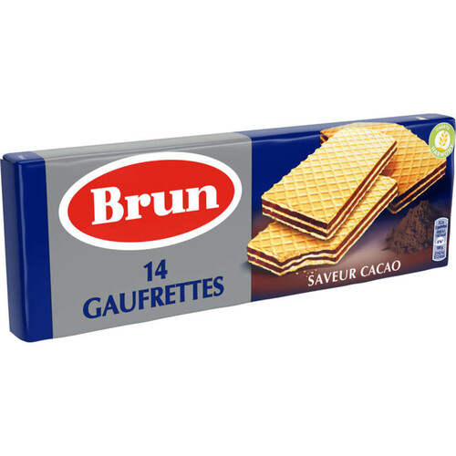 Brun Biscuits Gaufrettes fourrées Cacao 146g