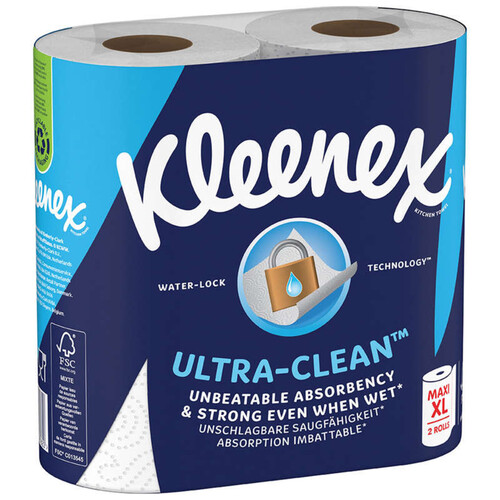 Kleenex essuie tout kleenex® ultra-clean maxi rouleaux x2