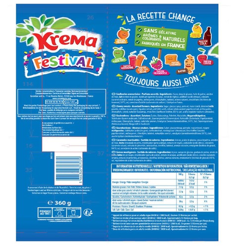 Kréma Bonbon Festival Sans Gélatine 360g