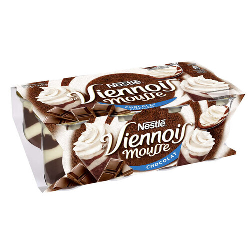 VIENNOIS Mousses liégeoises chocolat 8 x 90g