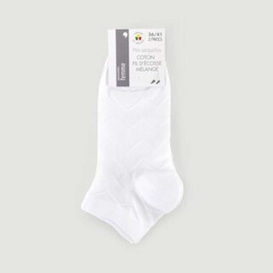 Monoprix Femme Socquettes Imprimées Vagues X2 Blanches TU