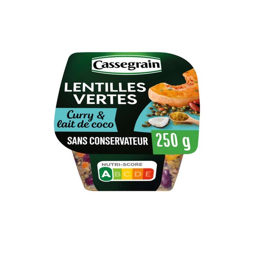 Cassegrain Salade lentilles Butternut  haricots rouges Curry coco 250g