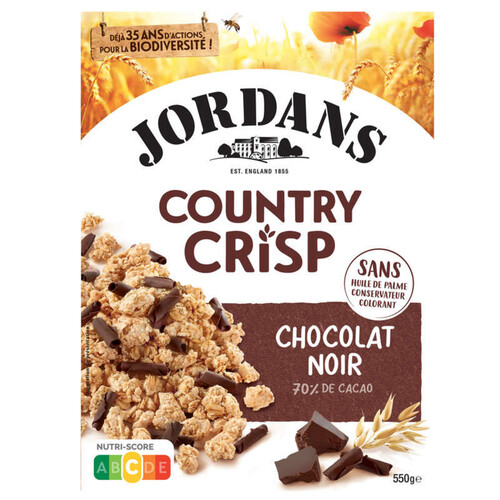 Jordans Céréales Country Crisp chocolat noir 550g