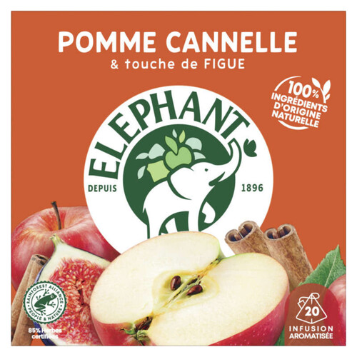 Elephant Infusion Aromatisée Pomme Cannelle & Touche de Figue x20 - 36g