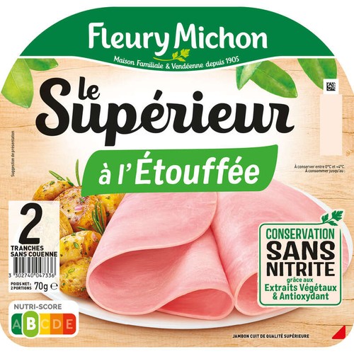Fleury Michon Jambon Supérieur Sans Nitrite x2