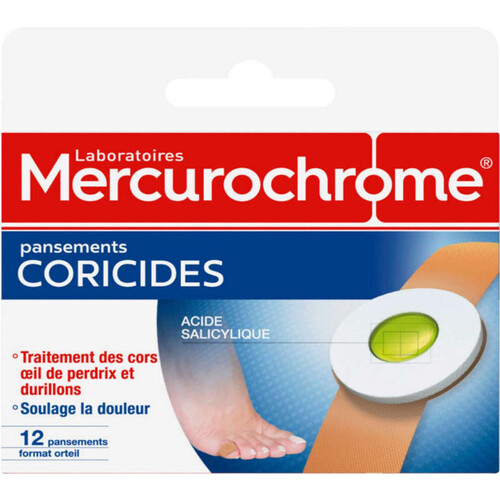 Mercurochrome Coricide, Traitement Cors Installés, Format Doigt/Orteil